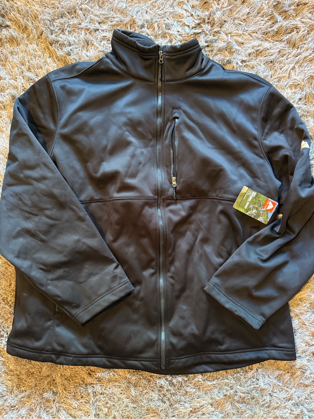 Men's Black Full-Zip Softshell Jacket